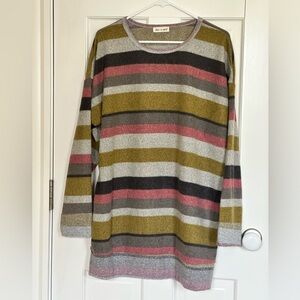 NWOT Lime + Chili Super Soft Striped Long Sleeve Tunic Sweater - size 2X